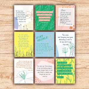 Versículos bíblicos imprimibles digitales sobre el perdón - Hoja de collage digital - Descarga de papel digital