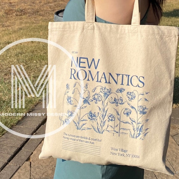 Romantic Tote Bag | Canvas Tote Bag | Fan Gift