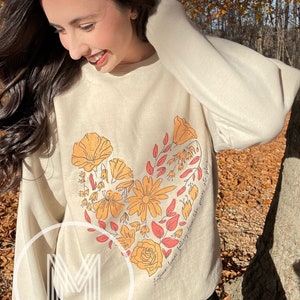 Autumn Leaves Sweatshirt | Unisex Heavy Blend Crewneck | Fan Gift