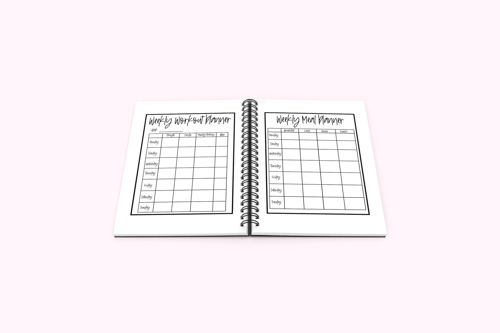 Fitness Tracker Printable Planner PDF Pages For Weight Loss Etsy