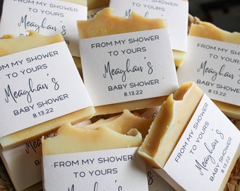 2 oz Custom Wedding Soap Favors, Personalized party gifts of handcrafted all natural soaps, essential oil soap favors for any occasion