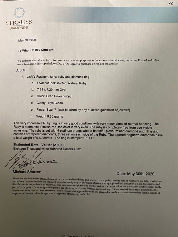 Antique platinum, pink ruby, and diamond ring - image 5