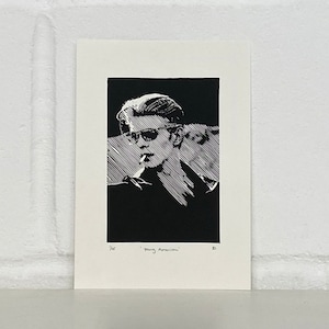 David Bowie | Young Americans | Linocut | A5 | Portrait Print