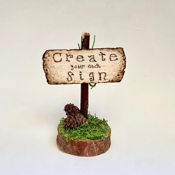 Custom Fairy Garden Sign - Personalized Fairy Garden - Create Your Own Sign - Custom Garden Sign - Fairy Garden Kit - Gnome Sign, Fairy Sign