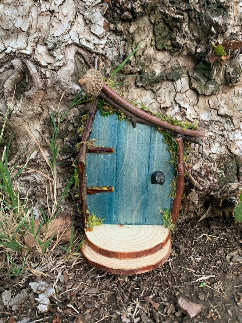 Unique Blue Fairy Garden Door. Blue Fairy Door Fairy Garden - Etsy