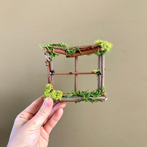 Feengartenfenster - Miniaturfenster - Feengartenzubehör - Fenster für Feenbaum - Feenfenster - Feenbaumhaus