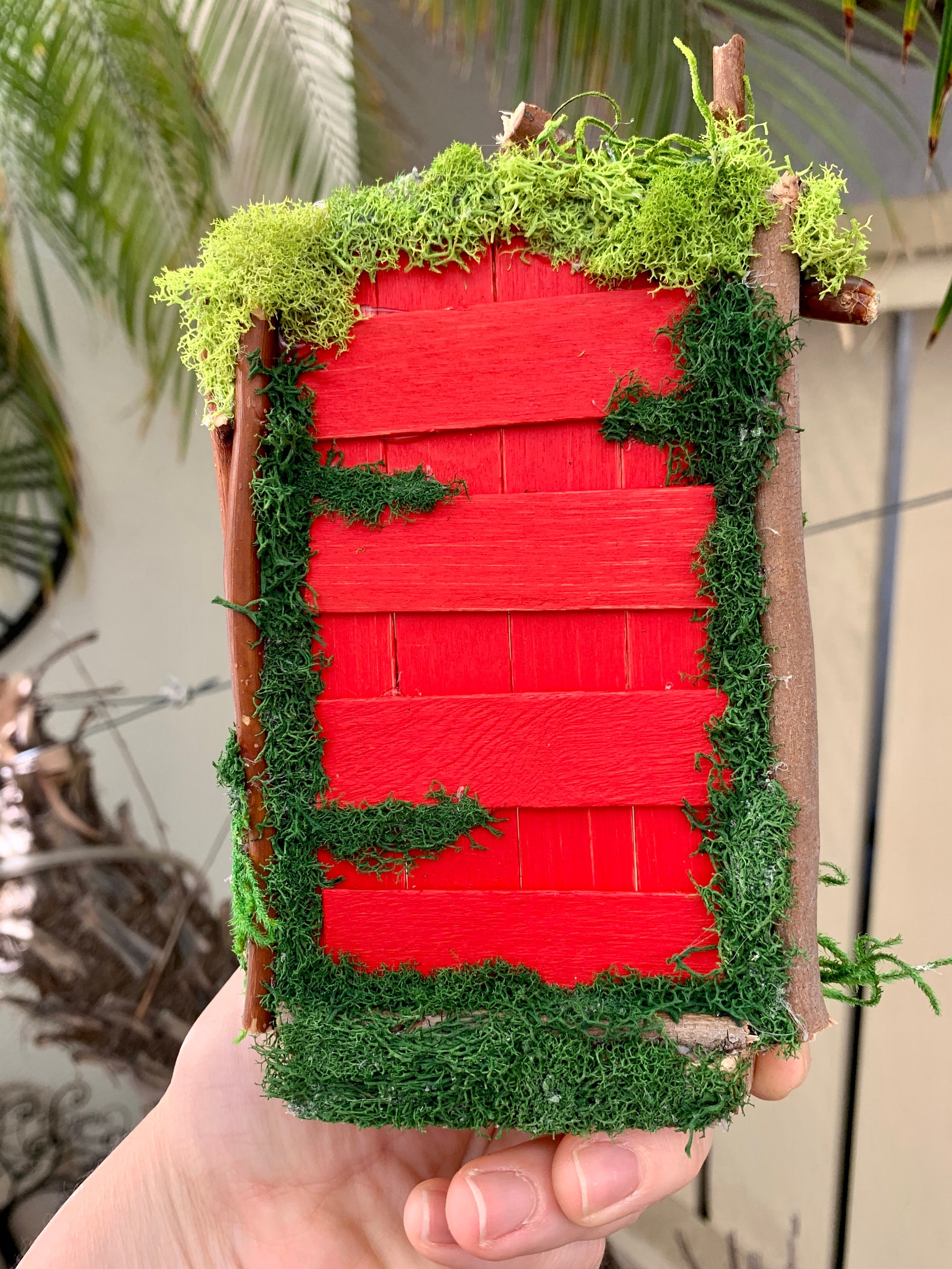 Mini Fee Tür Feen Garten Accessoires rote Tür Feen Garten ...