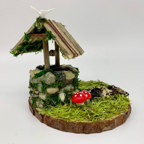 Fairy Garden Wishing Well, Miniature Well, Fairy Wishing Well, Fairy Miniatures, Mini Wishing Well, Unique Handmade Gifts, Fairy Accessories