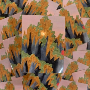 originele kunststicker - bergleegte