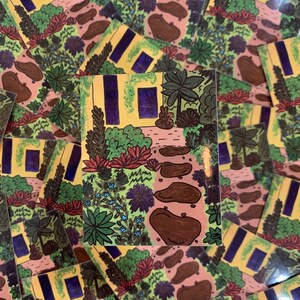 originele kunststicker - serene tuin