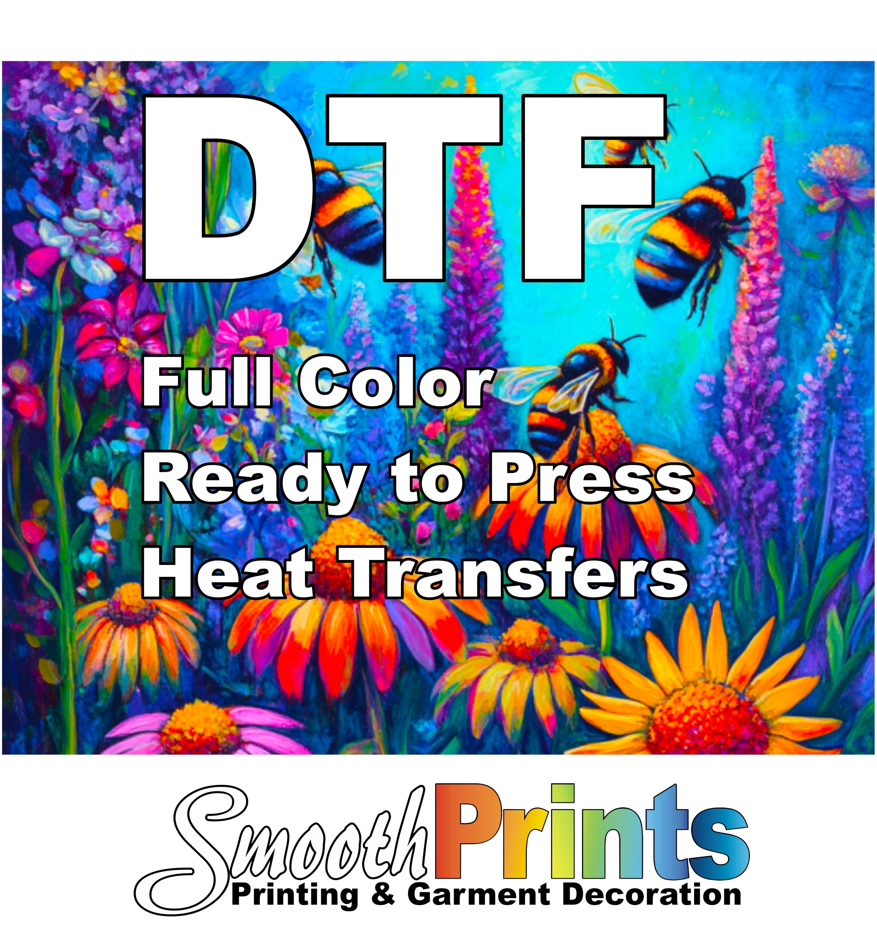 Custom Full Color DTF Transfers – Personalized Wholesale Bulk Gang Sheets
