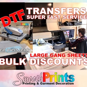 dtf Transfers, Custom dtf Heat Transfer, dtf Heat Press Ready, dtf Prints, Graphic Transfers, Dtf Gang Sheet,