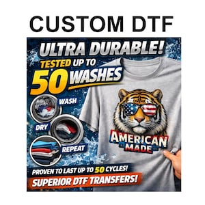 Custom DTF Transfers Gang Sheet – 22x24 22x36 22x48 22x60 22x120 – Upload Your Design – Ready to Press Heat Transfers