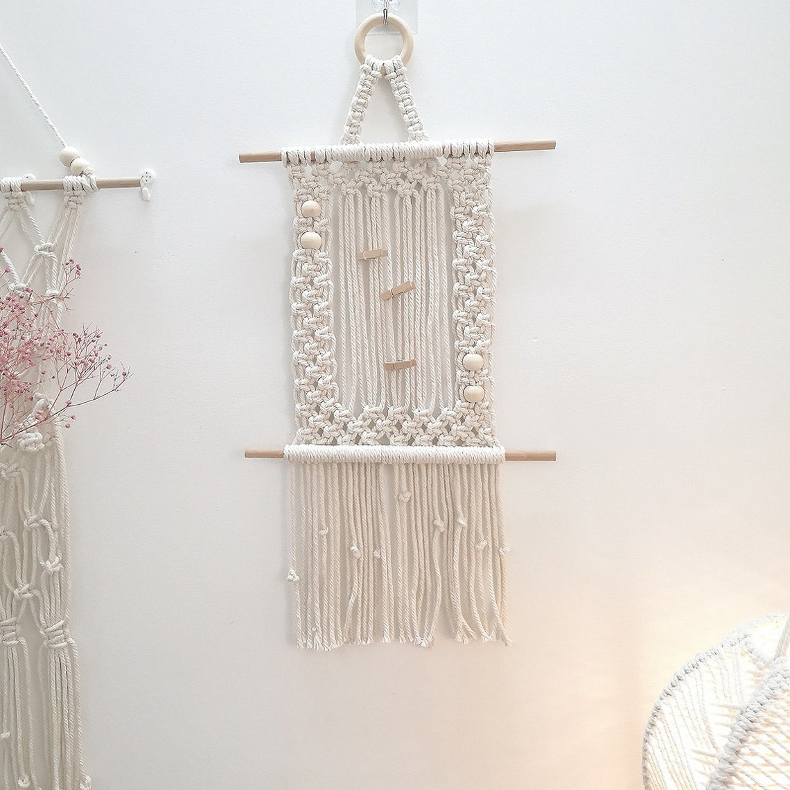Macrame Photo Frame Picture Holder Picture Boho Wall Decor Etsy