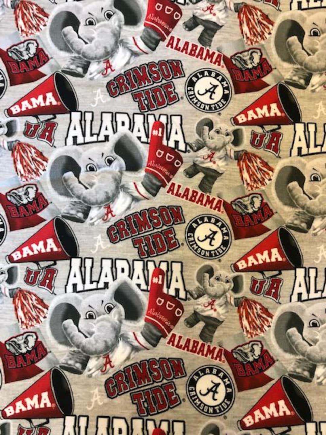 Official Licensed University of Alabama Cotton Quilting Fabrics-alabama ...
