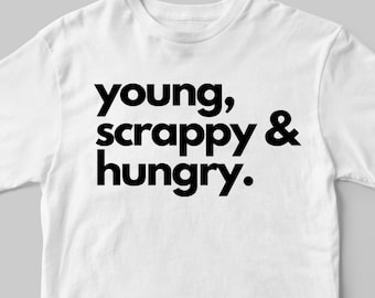 Toddler Young, Scrappy & Hungry Kid Shirt | Hamilton Broadway Show | Hamilton Musical Tshirt | Toddler's, Kid's Fine Jersey Tee