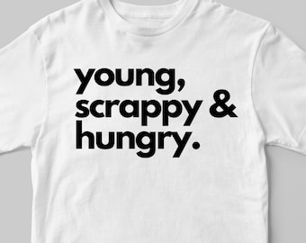 Kids Young, Scrappy & Hungry Kid Shirt | Hamilton Broadway Show | T-shirt musical de Hamilton | Tee-shirt à manches courtes pour les jeunes de la jeunesse