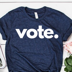 Vota Unisex Camiseta de Algodón Pesado