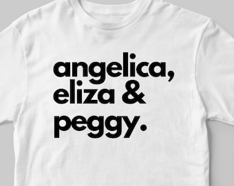 Tout-petit Angelica, Eliza et Peggy Kid Shirt | Hamilton Broadway Show | T-shirt musical de Hamilton | Tee-shirt pour tout-petits, jersey fin pour enfants