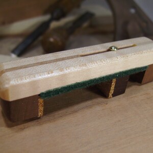 Appalachian mountain Dulcimer Capo, Curly Maple and Black Walnut. image 3