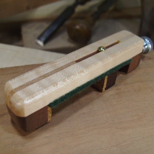 Appalachian mountain Dulcimer Capo, Curly Maple and Black Walnut. image 4