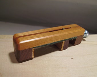 Appalachian mountain Dulcimer Capo made of Cherry and Walnut / Cherry stripe