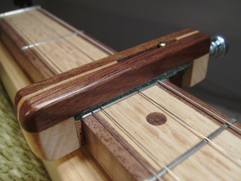 Dulcimer Capo made of Walnut and Curly Maple /Maple stripe. image 1