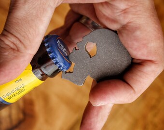 Titanium Skull Bottle Opener – Handmade EDC, USA Made