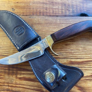 Olsen OK, H.C. MI. feststehendes Vollerlmesser - Jagd- Camping - Lederscheide- Sammler