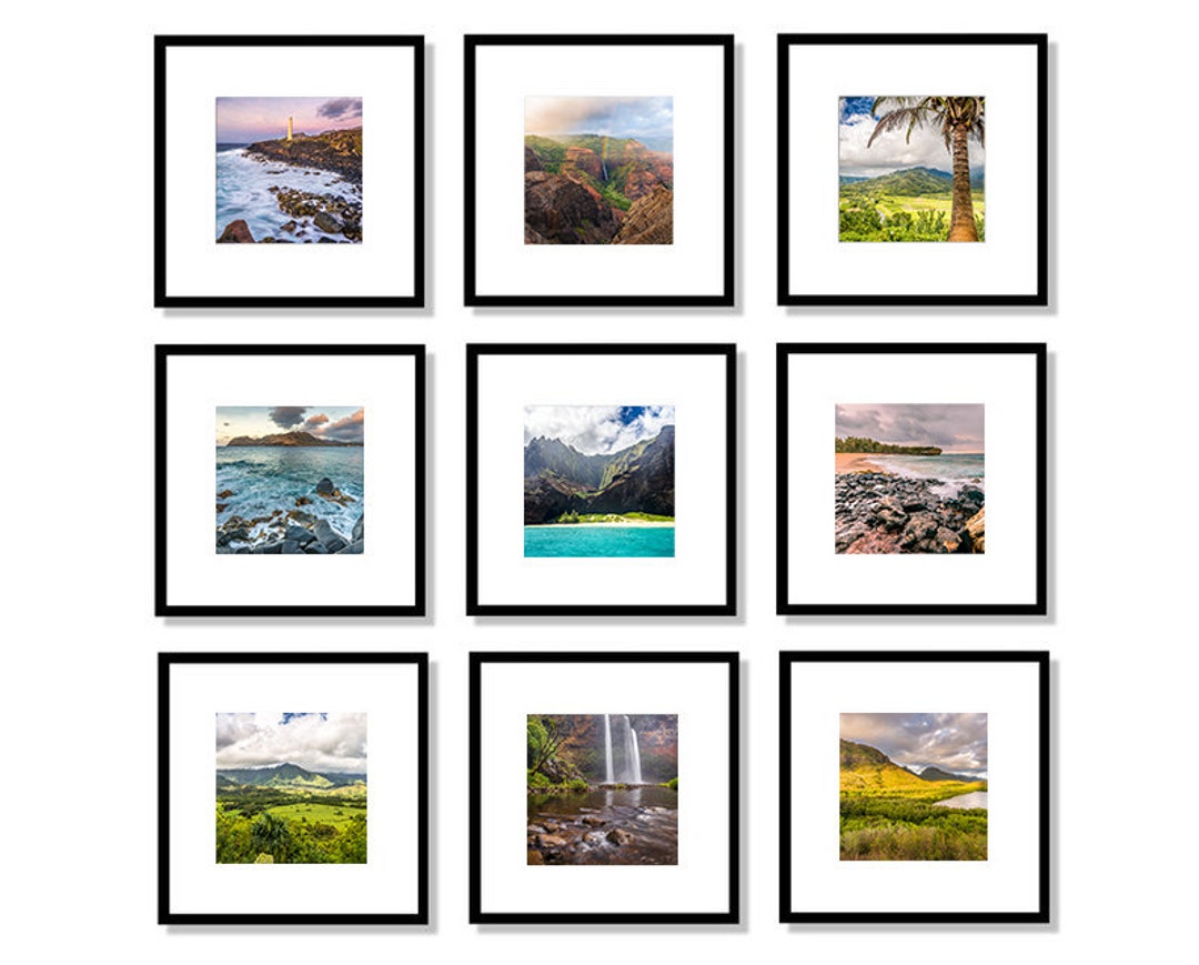 Kauai Island Gallery Wall, Hawaii Photo Prints, Hawaii Travel