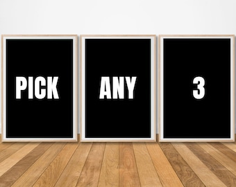 US National Park Wall Art Prints, 3 Stück, Galeriewand, 3er-Set, Print Bundle, Mix and Match, Nationalpark Drucke, Poster, Art