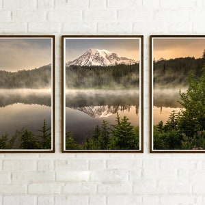 Mount Rainier Photo, Mount Rainier Travel Print, Washington National Park Print, National Park Mountain Photo, Large National Park Posters