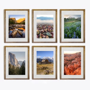 US National Park Gallery Wall Set, National Park Photography, USA Park Photo Prints, National Park Art, Nature Gallery Wall, Travel Prints