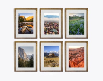 US National Park Gallery Wall Set, National Park Photography, USA Park Photo Prints, National Park Art, Nature Gallery Wall, Travel Prints