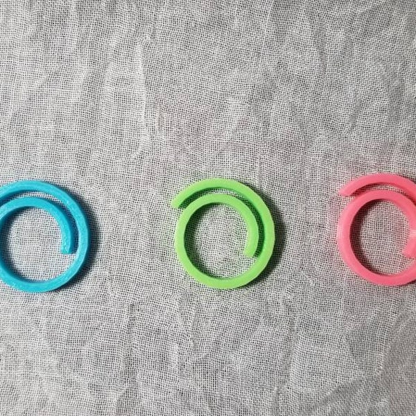 Bookbinding Rings - Journal Making Rings - Bookbinding Closures - Papermaking Accessories - 3 Ring Binder Hooks - 3D Printed Fastner - Clips