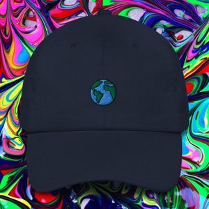 Da Earth Embroidered Dad hat (Earth Planets Solar System)