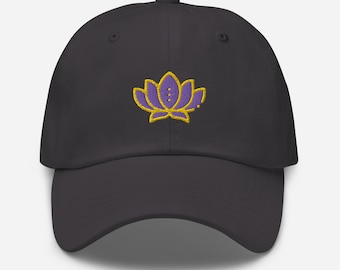 Lotus Flower Embroidered Dad hat