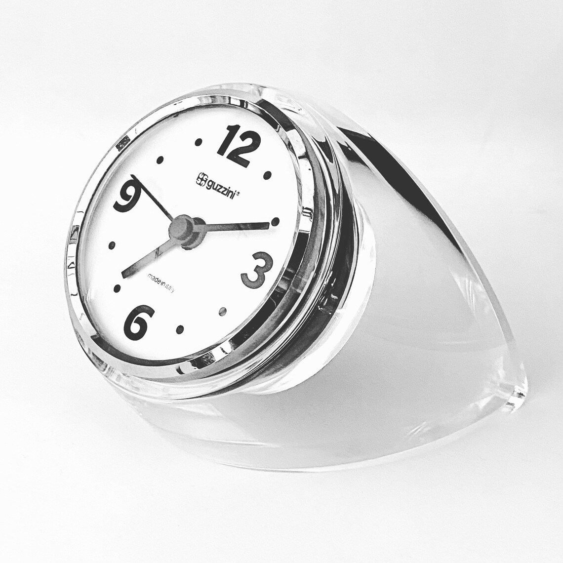 Vintage Guzzini desk top clock. Etsy