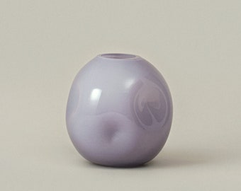 Short Cloud Glass Vase - Purple | Color Vase | Decorative Vase | Flower Vase | Minimal Vase | Table Decoration | Centerpiece
