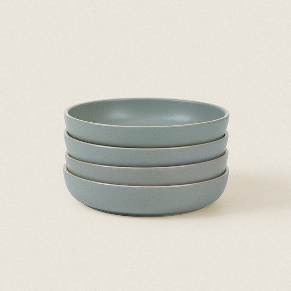 Set di piatti profondi in ceramica, collezione di stoviglie in ceramica opaca, piatto di pasta in ceramica rifinito a mano, stoviglie moderne, regalo di inaugurazione della casa