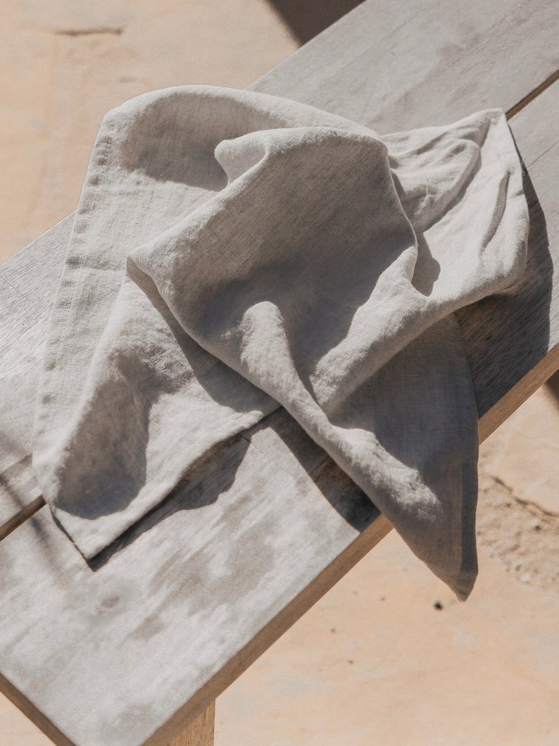 Set of 2 Washed Linen Napkin | French Flax Linen | Table Linens | Formal Napkins | Wedding Napkins | Dinner Napkins | Natural Linen Napkins