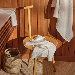 White Cotton Waffle Towel Set, Washcloths Hand & Bath Towels, Soft Quick Drying Towels, Waffle Weave Spa Towel Housewarming Gift image 3