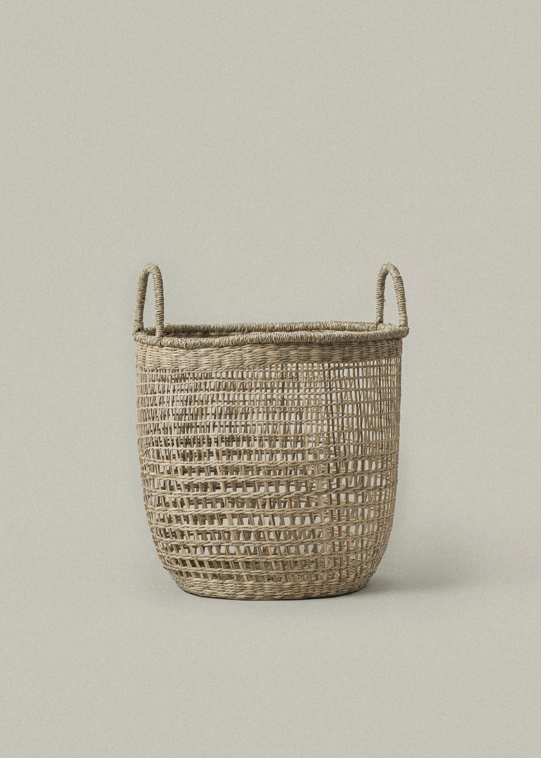 Large Tall Storage Basket With Handles for Home and Closet Organization