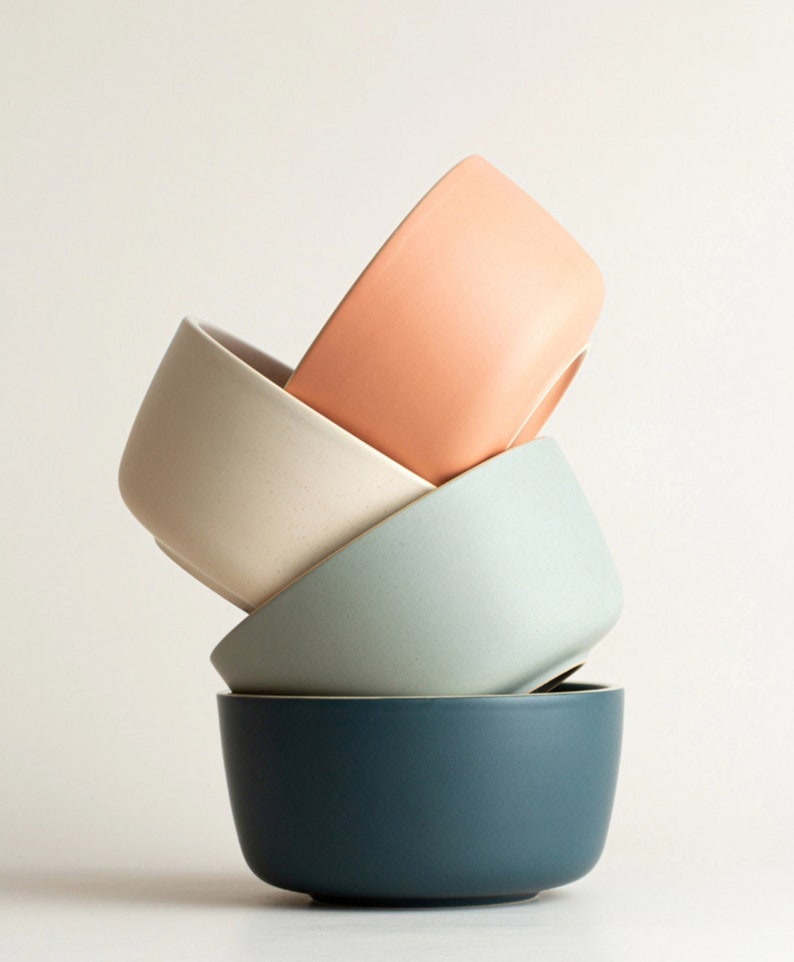 The Matte Ceramic Bowls  Hand-Finished Ceramics  Dinnerware image 1