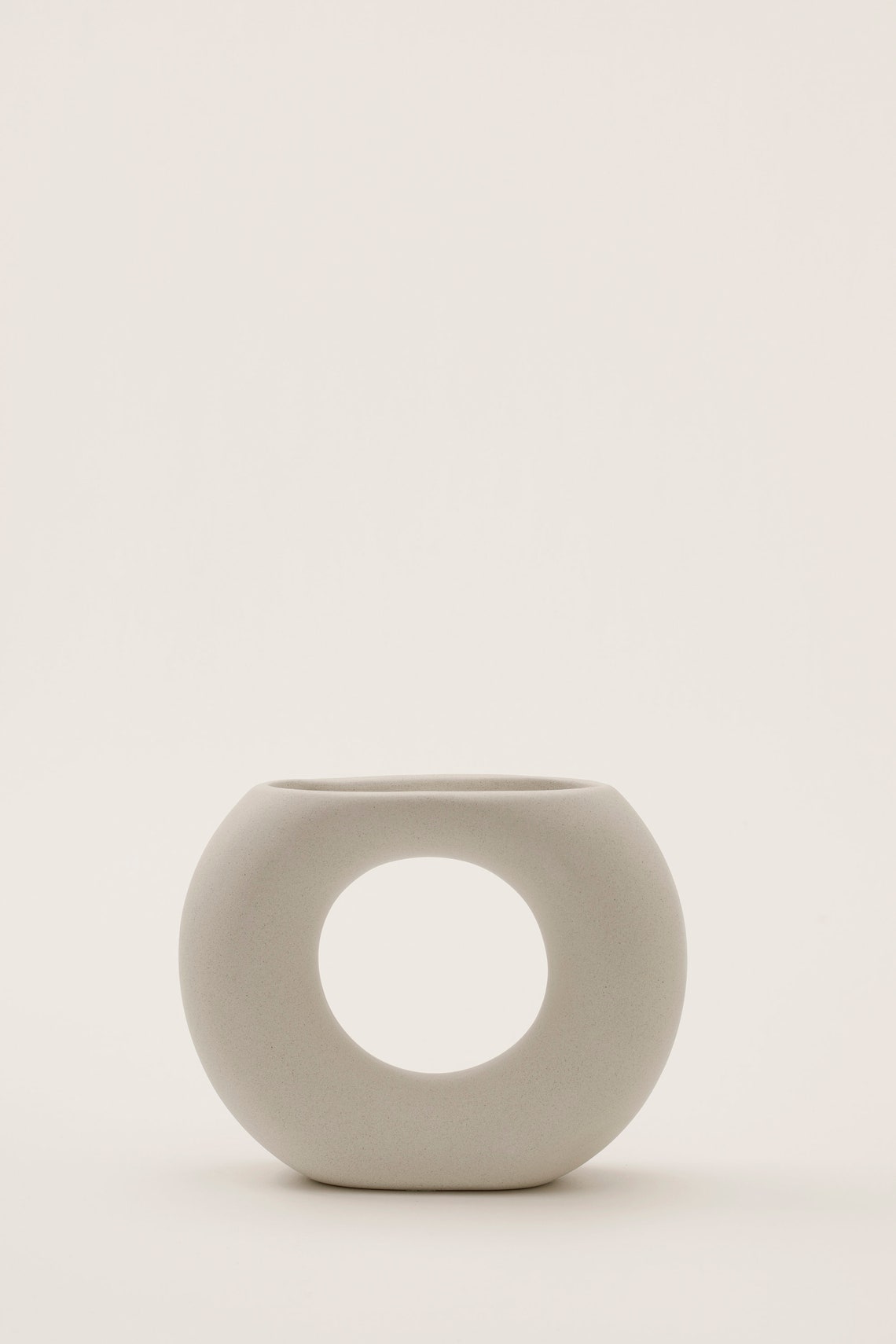 Textured Ceramic Donut Vase Decorative Vase Ceramic Etsy