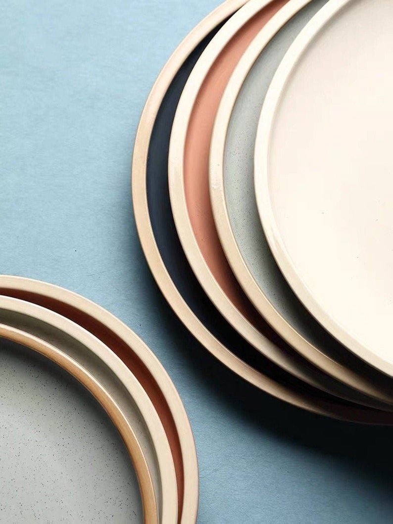 The Matte Ceramic Plates | Hand-Finished Ceramics | Dinnerware | Scandinavian Design | Tableware | Salad Plates | Dinner Plate | Deep Dish