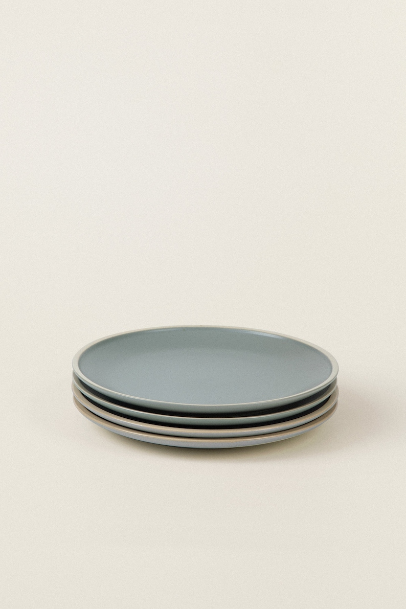 Ceramic Dinner Plate Set The Matte Ceramic Dinnerware Collection Hand-Finished Ceramics Dinnerware Set Scandinavian Design image 1