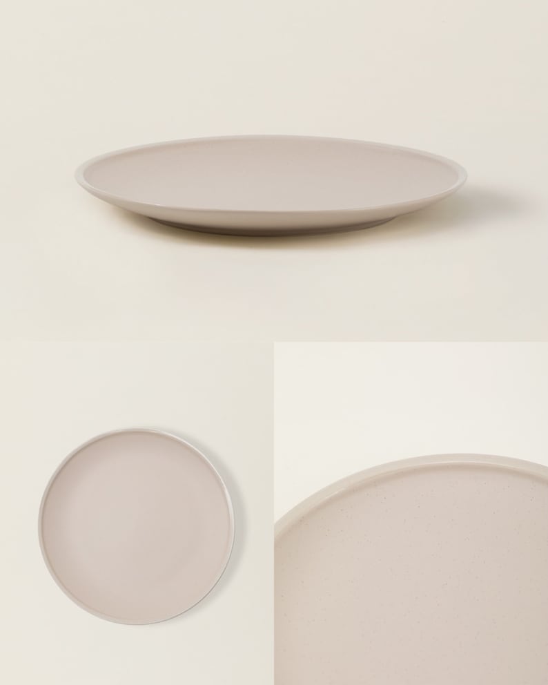 Ceramic Dinner Plate Set The Matte Ceramic Dinnerware Collection Hand-Finished Ceramics Dinnerware Set Scandinavian Design Eggshell White