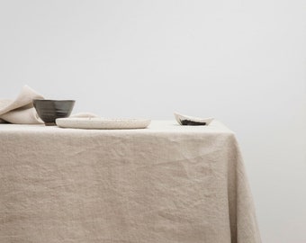 Linen Tablecloth Various Colors | Table Linens | Square & Rectangle Tablecloth | French Flax Linen | Tablecloth | Washed Linen