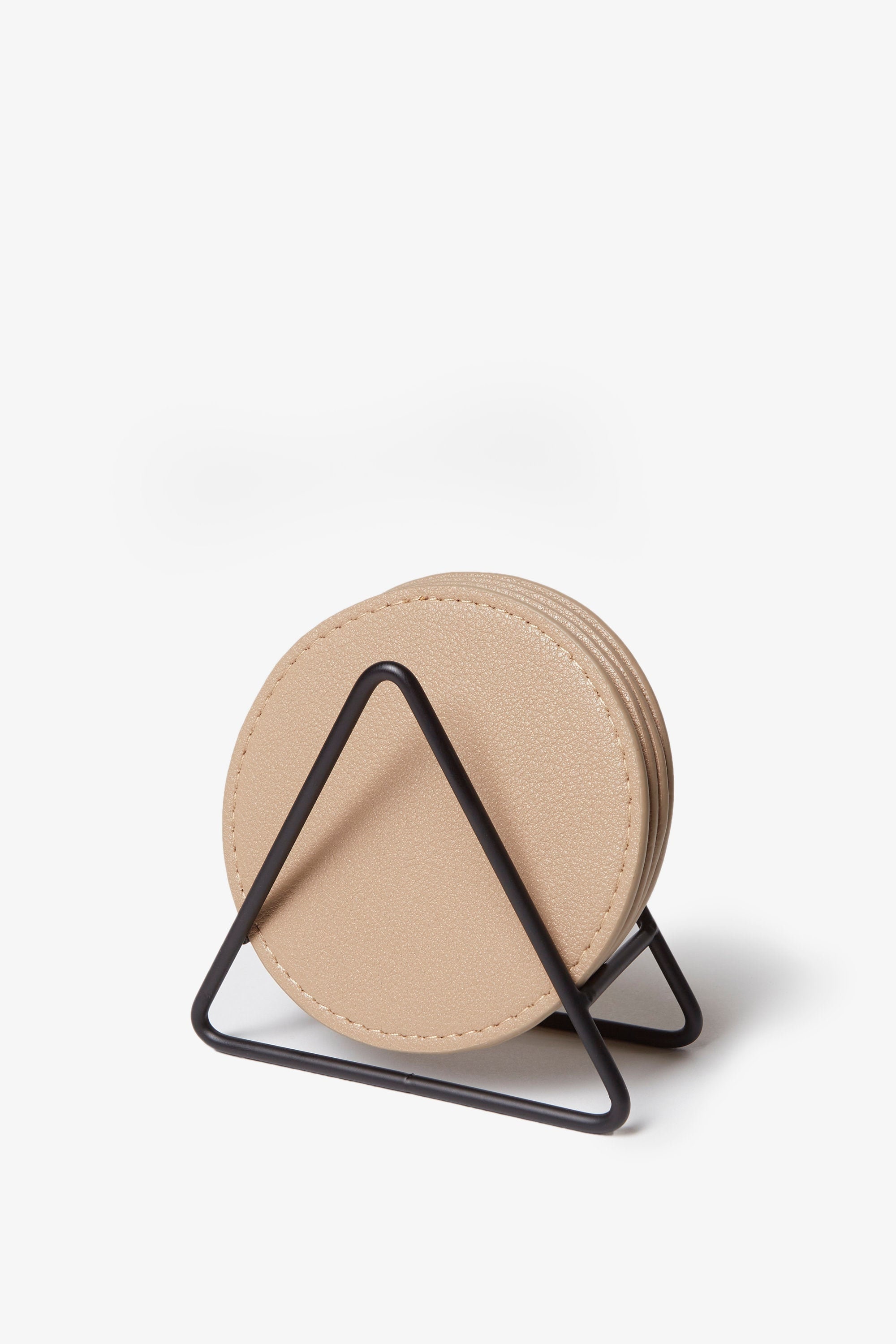 HOME Faux Leather 4 Coaster Set Leather Coaster Drink Etsy